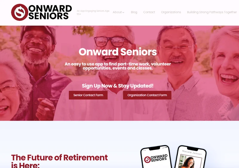 Onward Seniors website designed by Osai Consulting