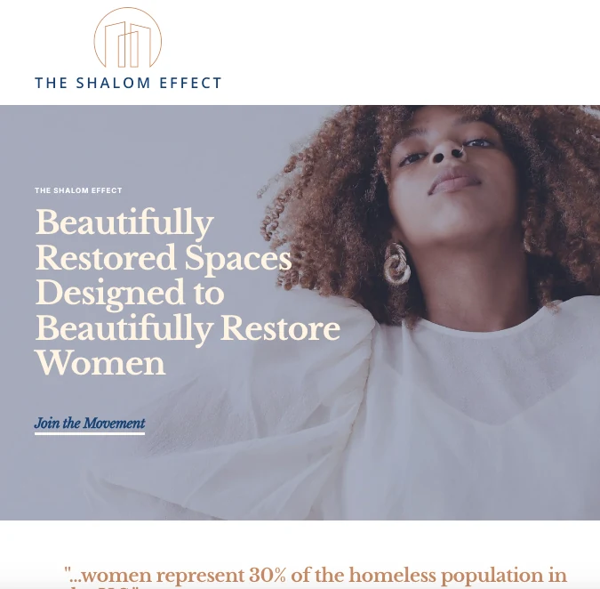 The Shalom Effect website designed by Osai Consulting